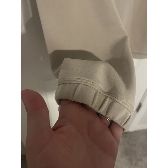 NUX Los Angeles Rowhouse Womens Relaxed Sleek Fabric Sweatshirt Tan Size Large - Picture 5 of 6